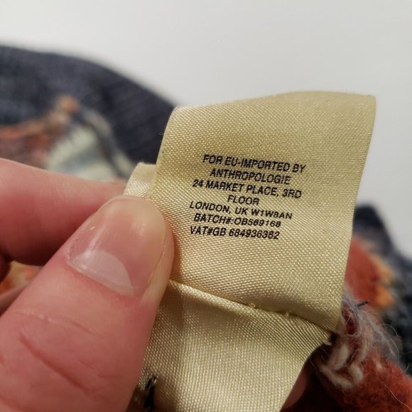 Knitted Knotted Anthropologie Womens Multicolor Cardigan Sweater Size S Wool - Picture 7 of 12